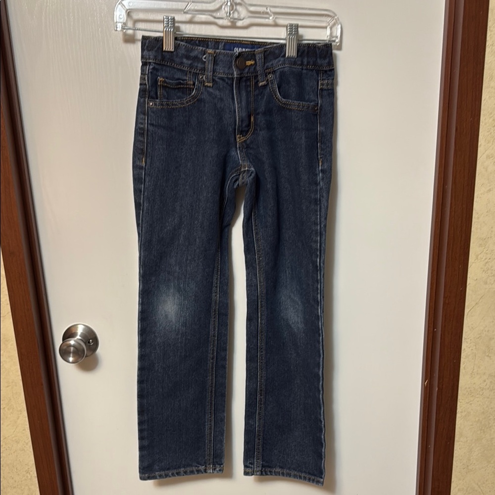 Old Navy Straight Dark Blue Denim Jeans Size 8 Slim